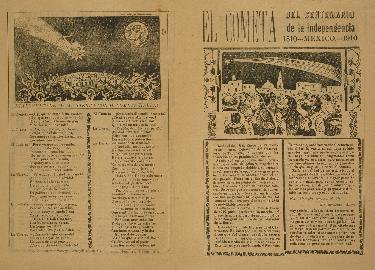 Kometa autorstwa José Guadalupe Posada