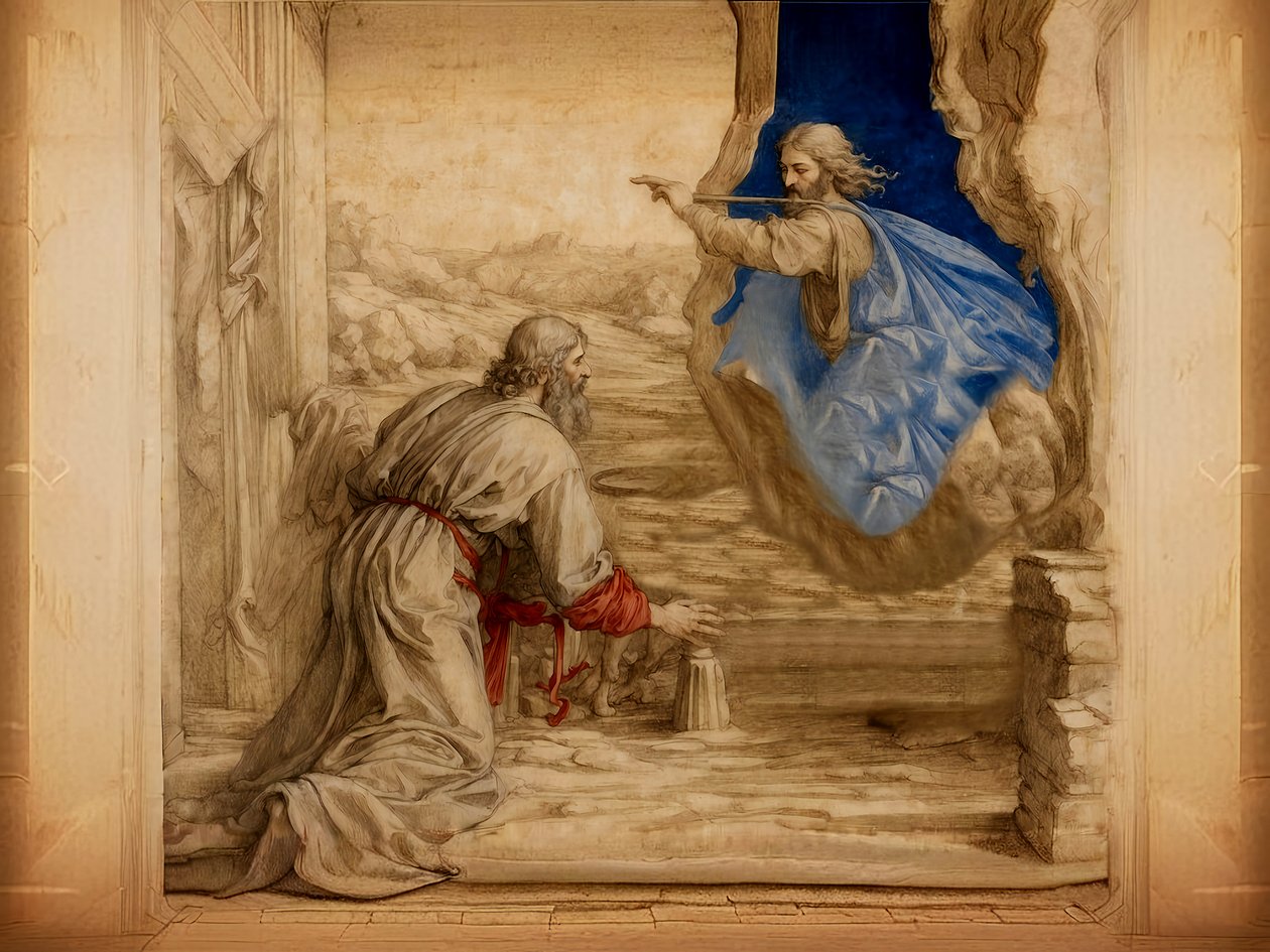 A1_Genesis_24-Abram opuszcza Haran autorstwa Josef Johann Michel