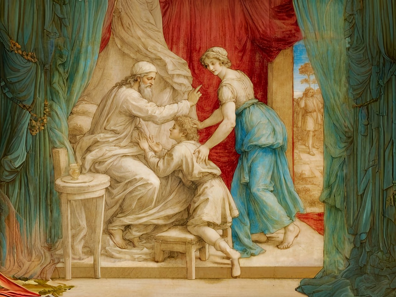 A1_Genesis_31 - Izaak błogosławi Jakuba autorstwa Josef Johann Michel