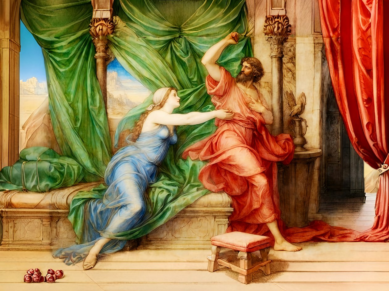 A1_Genesis_39 - Józef i żona Potyfara autorstwa Josef Johann Michel
