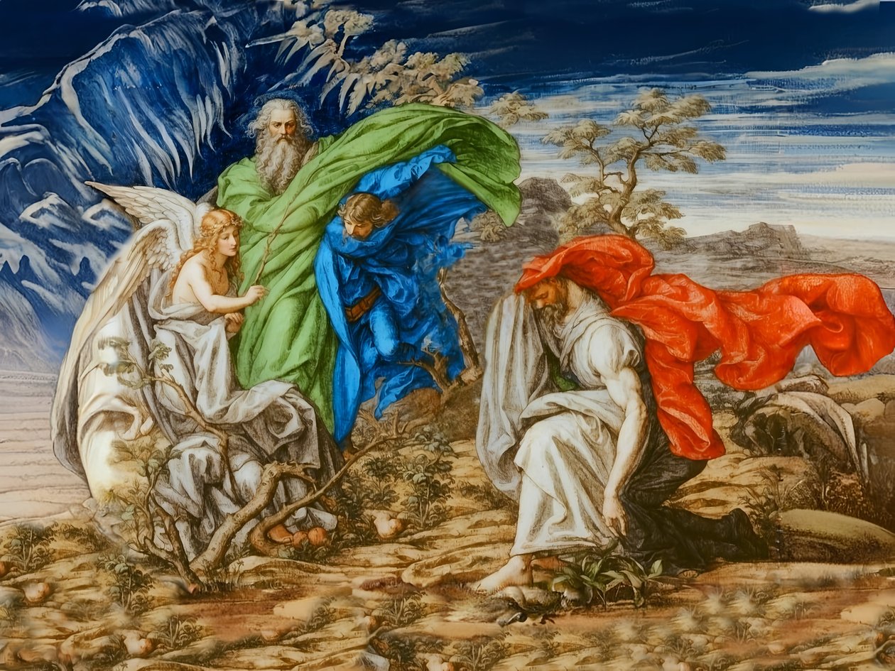A2_Exodus_04_Burning Bush autorstwa Josef Johann Michel