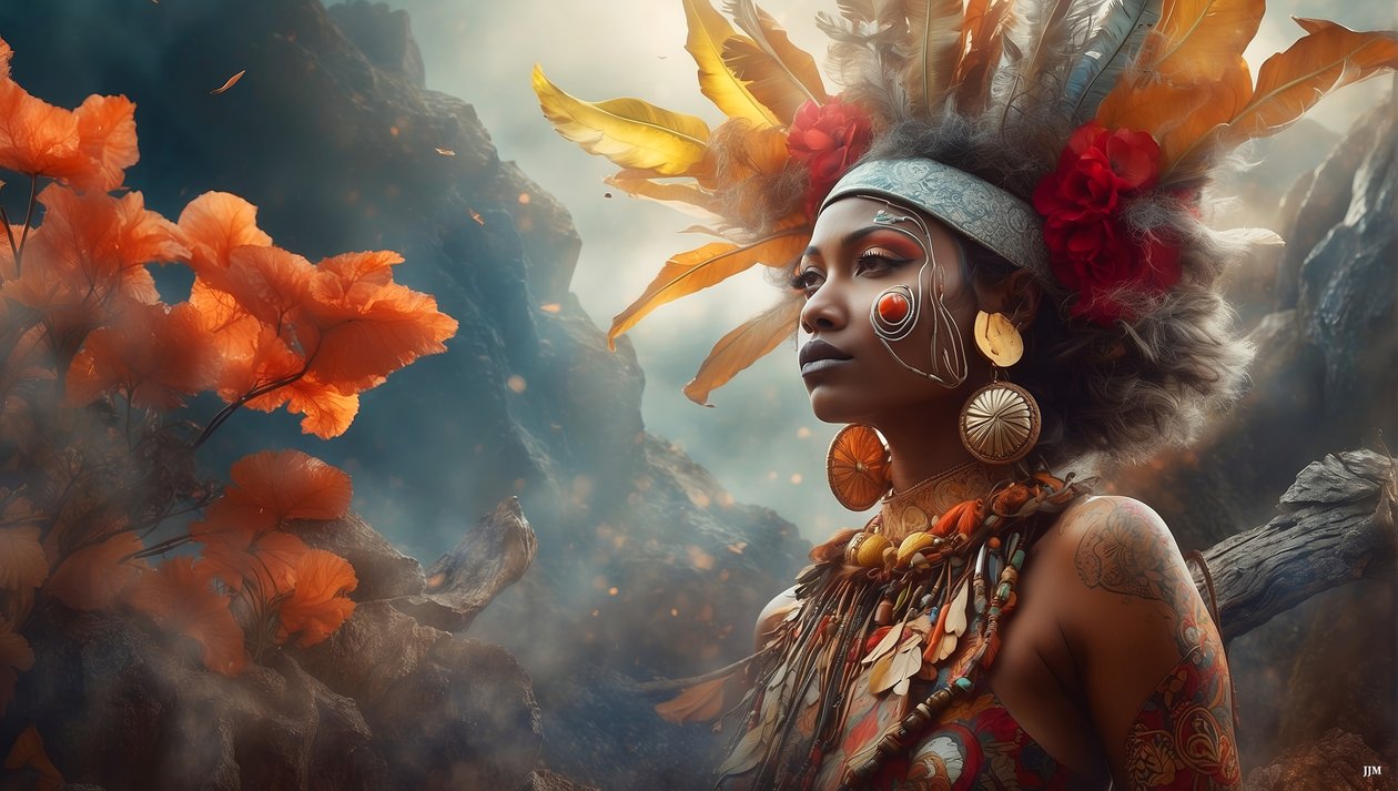 Dreamcore_dreamlike_scene-Aborigines_02 autorstwa Josef Johann Michel