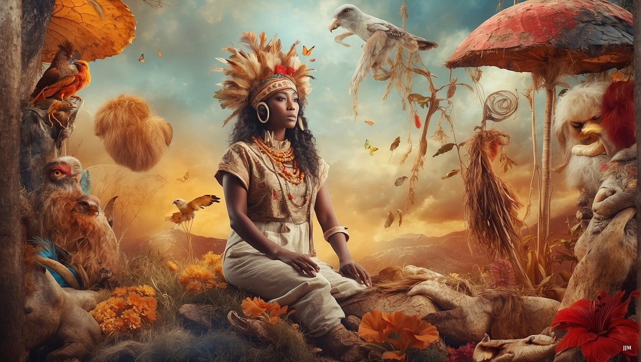 Dreamcore_dreamlike_scene-Aborigines_04 autorstwa Josef Johann Michel