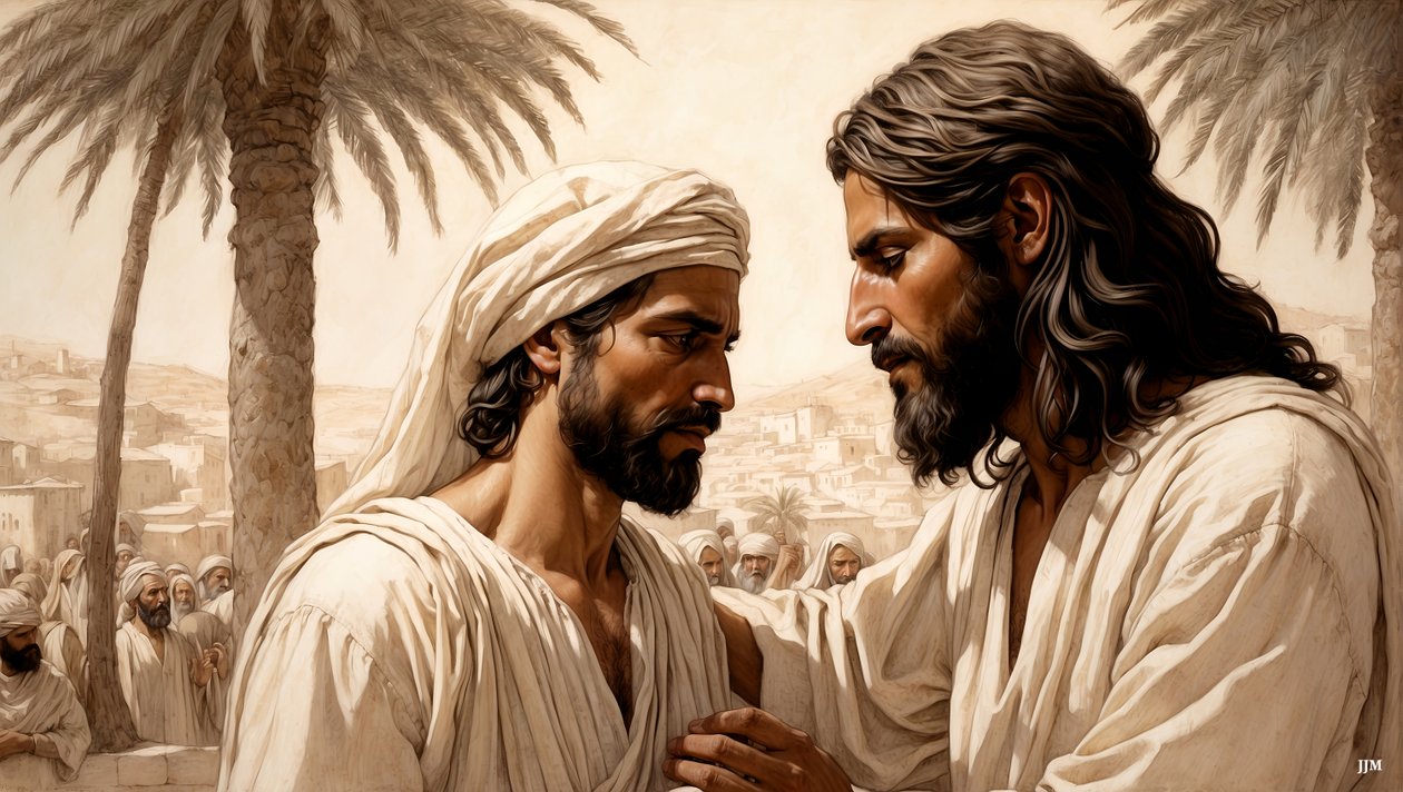Jezus uzdrawia niewidomego żebraka_04 autorstwa Josef Johann Michel