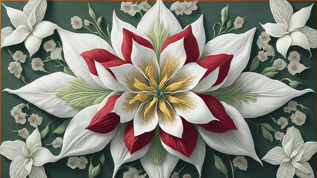 mandala: Amarylis elementy_01 autorstwa Josef Johann Michel