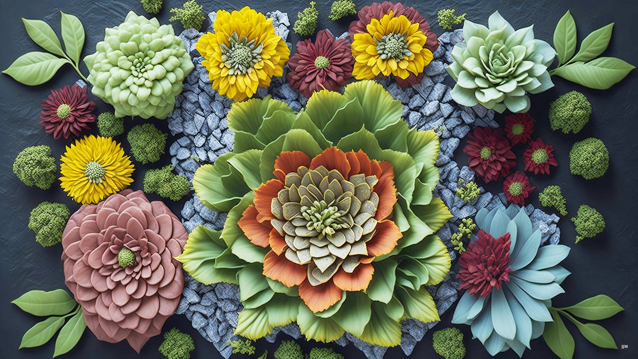 mandala: Kalanchoe elementy_01 autorstwa Josef Johann Michel
