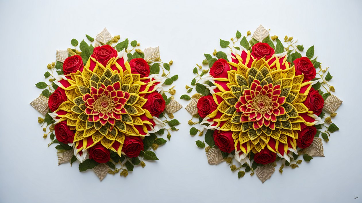mandala: elementy różowo-kwiatowe_01 autorstwa Josef Johann Michel
