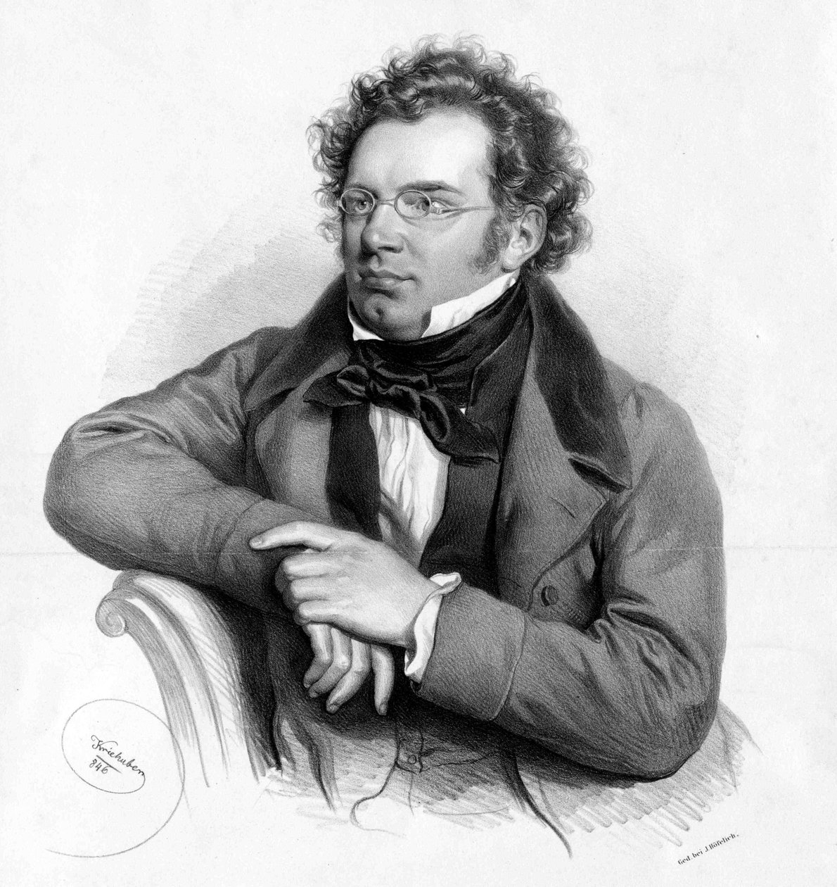 Franz Schubert autorstwa Josef Nikolaus Kriehuber