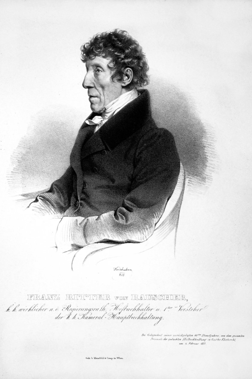 Franz Seraph Rauscher Litho autorstwa Josef Kriehuber