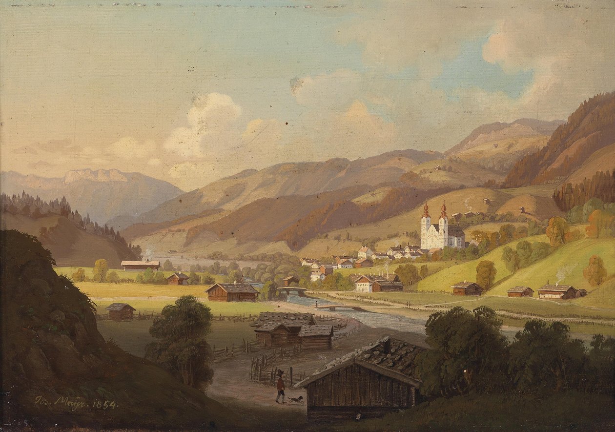 Widok na Maria Rain, Karyntia autorstwa Josef Mayr