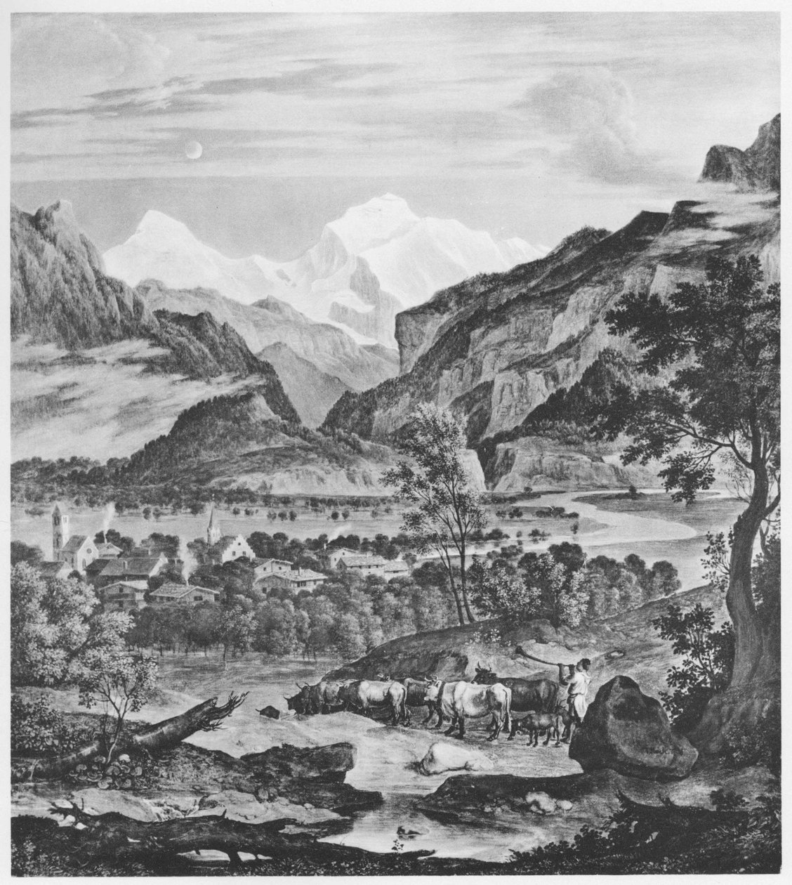 Oberland Berneński autorstwa Joseph Anton Koch