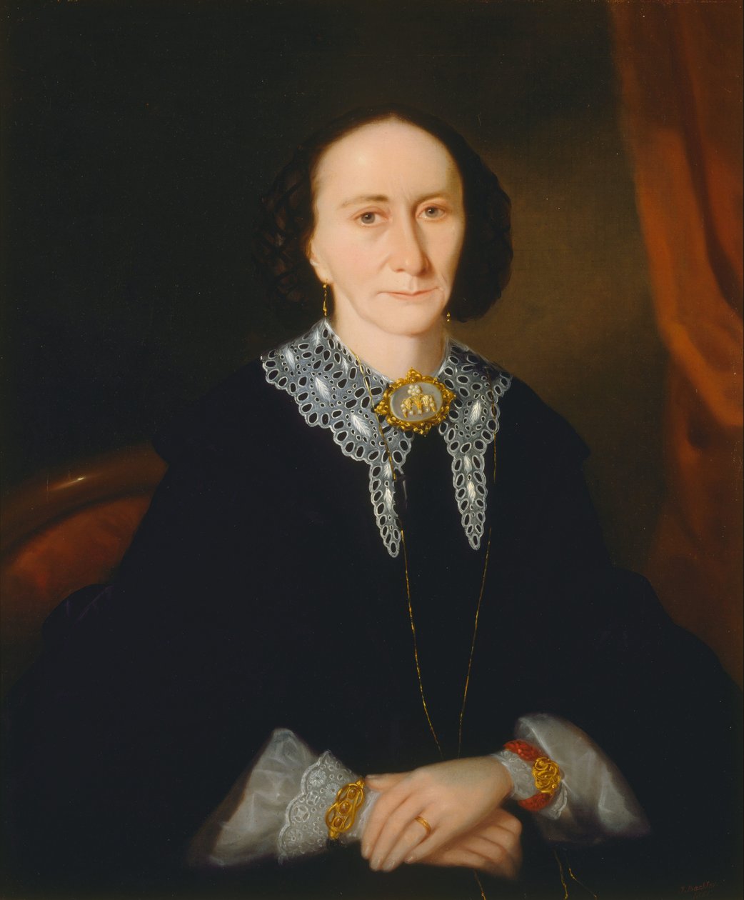 Portret kobiety (Elizabeth Collins) autorstwa Joseph Backler