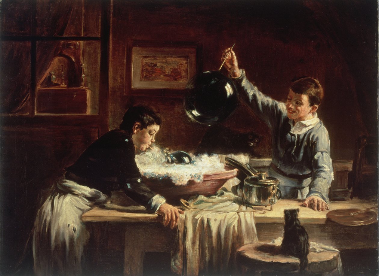 Dmuchanie baniek, 1899 autorstwa Joseph Bail