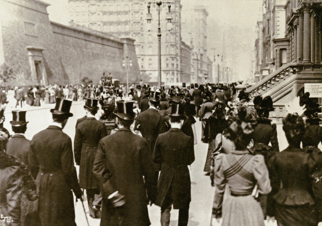 Niedziela Wielkanocna na 5th Ave., Nowy Jork, 1898 r. autorstwa Joseph Byron