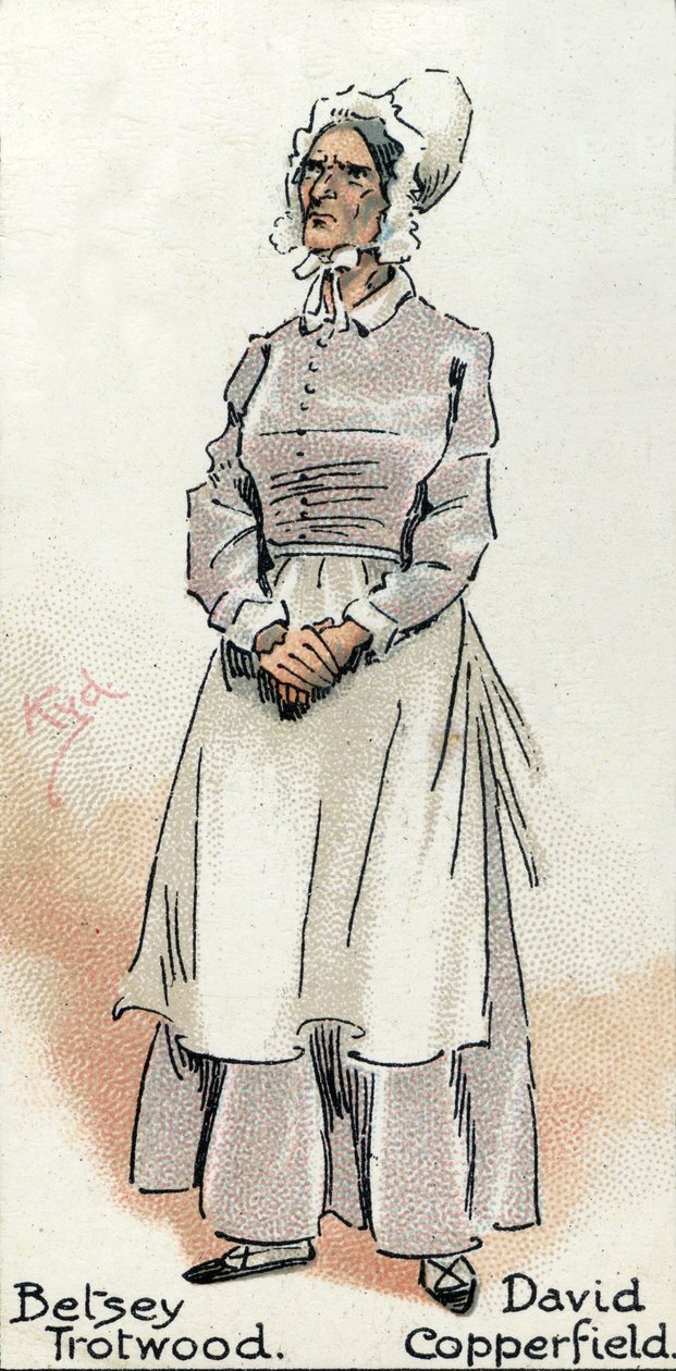 Betsey Trotwood, z „David Copperfield”, autorstwa Charlesa Dickensa, 1923 autorstwa Joseph Clayton Clarke