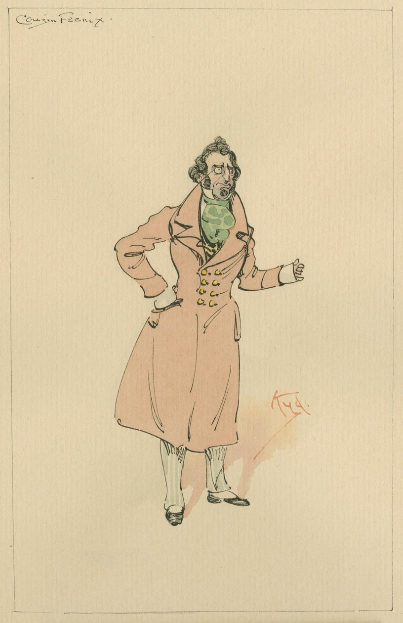 Kuzyn Feenix, alias Lord Feenix, ok. 1920 (pióro i tusz z wc na papierze) autorstwa Joseph Clayton Clarke