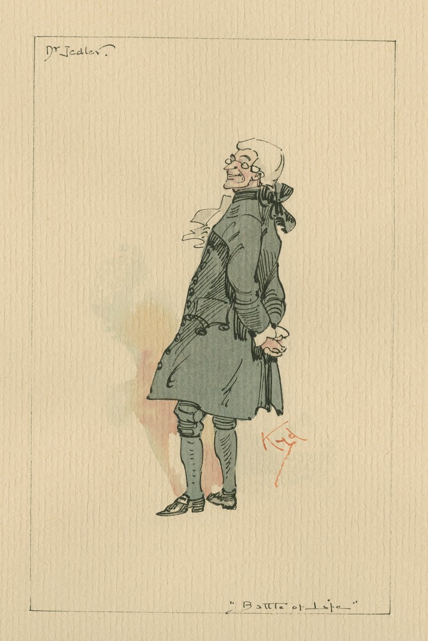 Dr Jedler - Bitwa o życie, ok. 1920 (pióro i tusz, wc na papierze) autorstwa Joseph Clayton Clarke