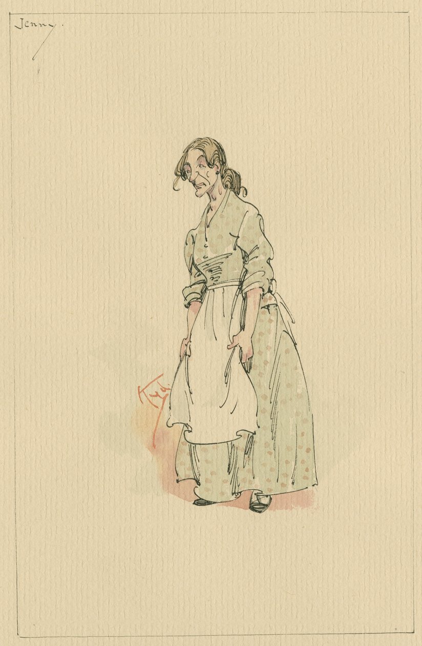 Jenny, ok. 1920 (pióro i atrament z toaletą na papierze) autorstwa Joseph Clayton Clarke