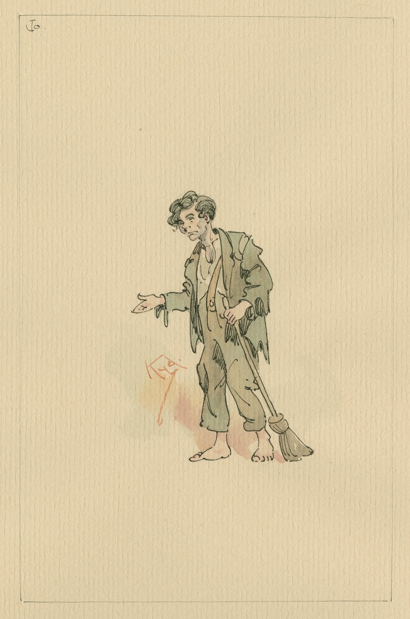 Jo, c.1920s (قلم او رنګ په کاغذ باندې wc سره) پولی autorstwa Joseph Clayton Clarke