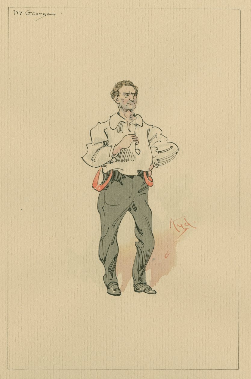 Pan George, ok. 1920 (pióro i atrament z toaletą na papierze) autorstwa Joseph Clayton Clarke