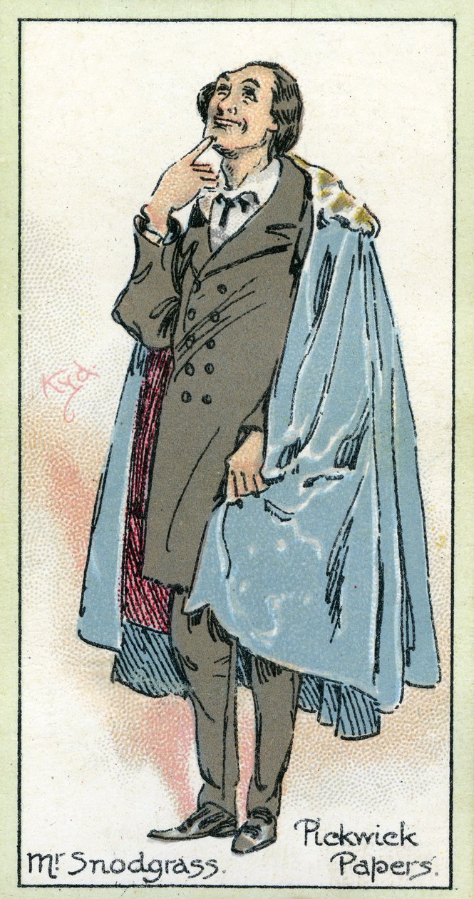 Pan Snodgrass, z "Pickwick Papers", Charles Dickens, 1923 autorstwa Joseph Clayton Clarke