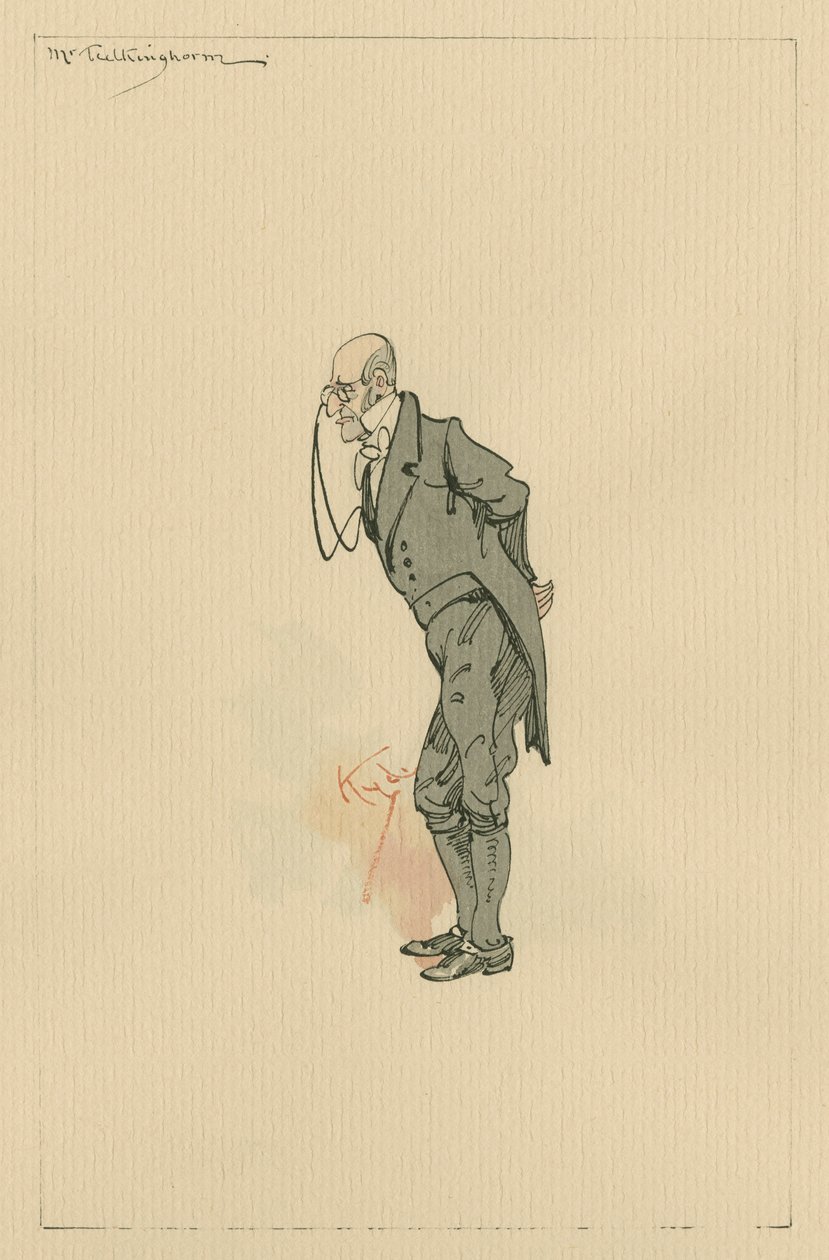 Pan Tulkinghorn, ok. 1920 (pióro i atrament z toaletą na papierze) autorstwa Joseph Clayton Clarke