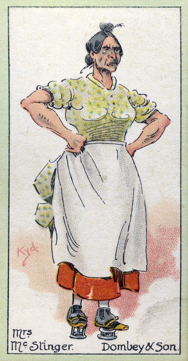 Pani MacStinger. z „Dombey und Son”, Charles Dickens, 1923 autorstwa Joseph Clayton Clarke