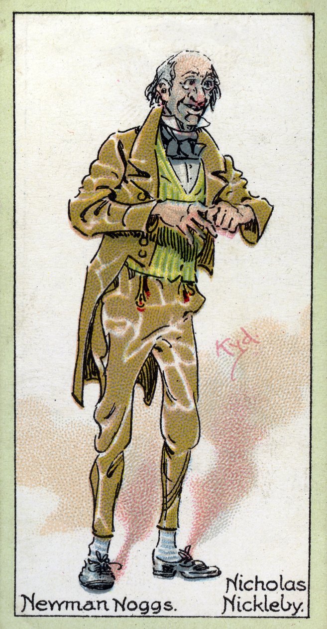 Newman Noggs, z „Nicholas Nickleby”, autorstwa Charlesa Dickensa, 1923 autorstwa Joseph Clayton Clarke