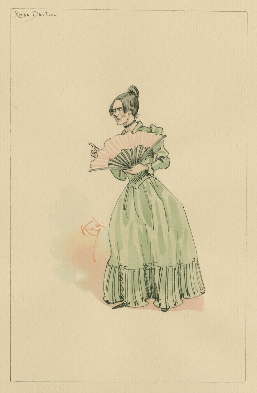 Rosa Dartle, ok. 1920 (pióro i tusz z wc na papierze) autorstwa Joseph Clayton Clarke