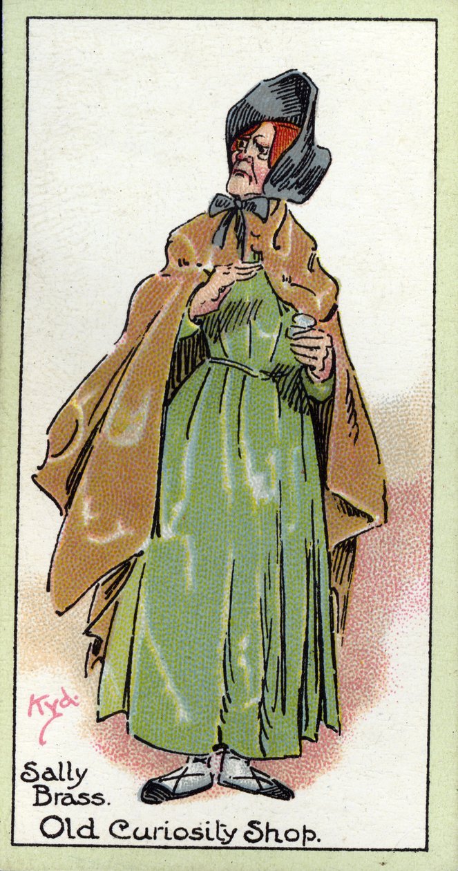 Sally Brass, z „The Old Curiosity Shop”, autorstwa Charlesa Dickensa, 1923 autorstwa Joseph Clayton Clarke