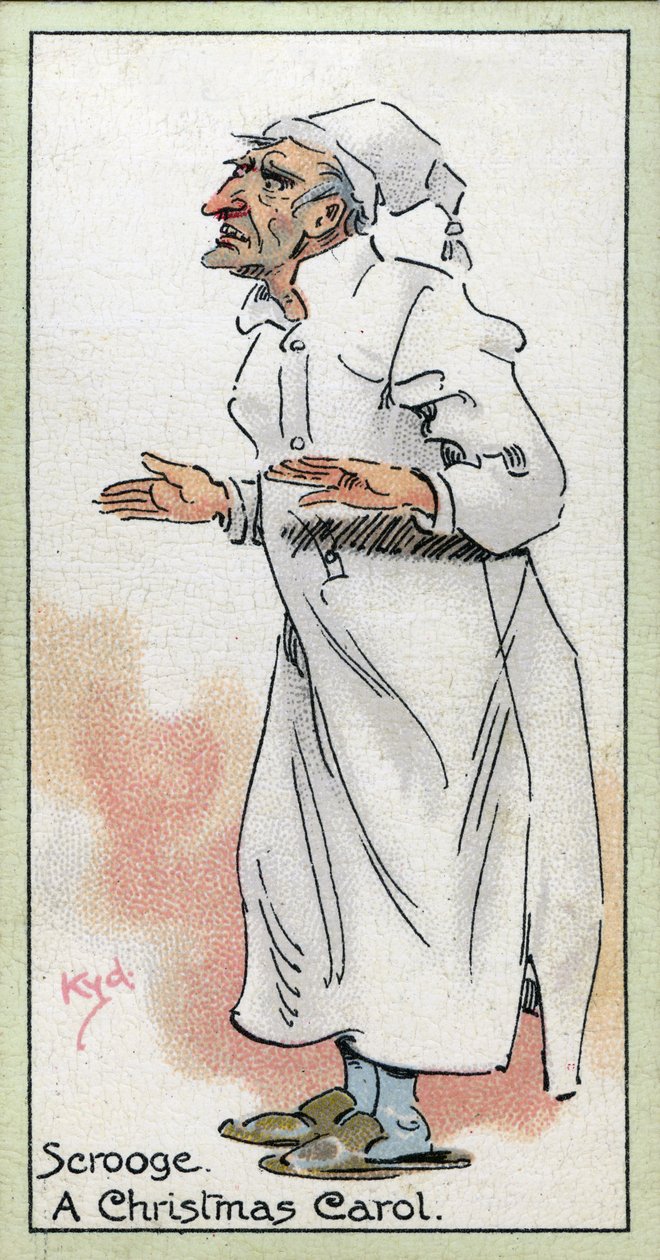 Scrooge, z „Opowieść wigilijna”, 1923 autorstwa Joseph Clayton Clarke