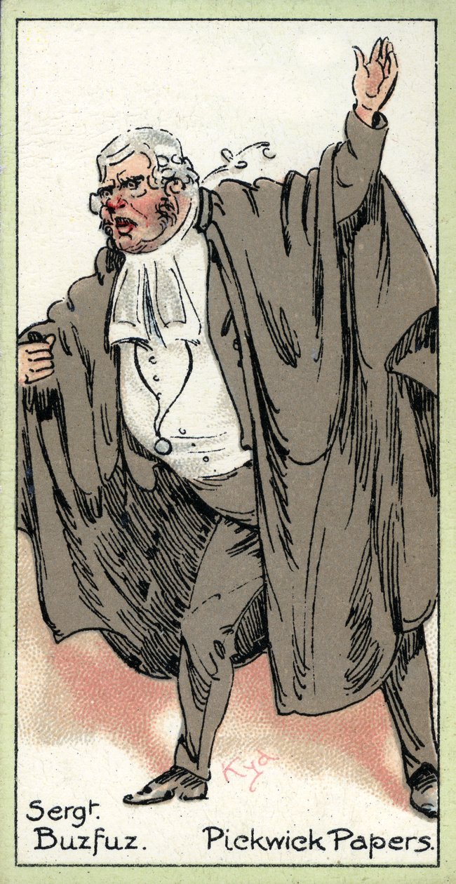 Sierżant Buzfuz, z „The Pickwick Papers” Charlesa Dickensa, 1923 autorstwa Joseph Clayton Clarke