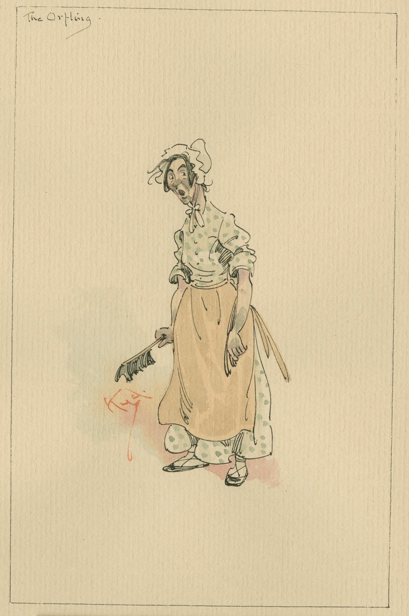 Orfling, ok. 1920 (pióro i atrament z toaletą na papierze) autorstwa Joseph Clayton Clarke