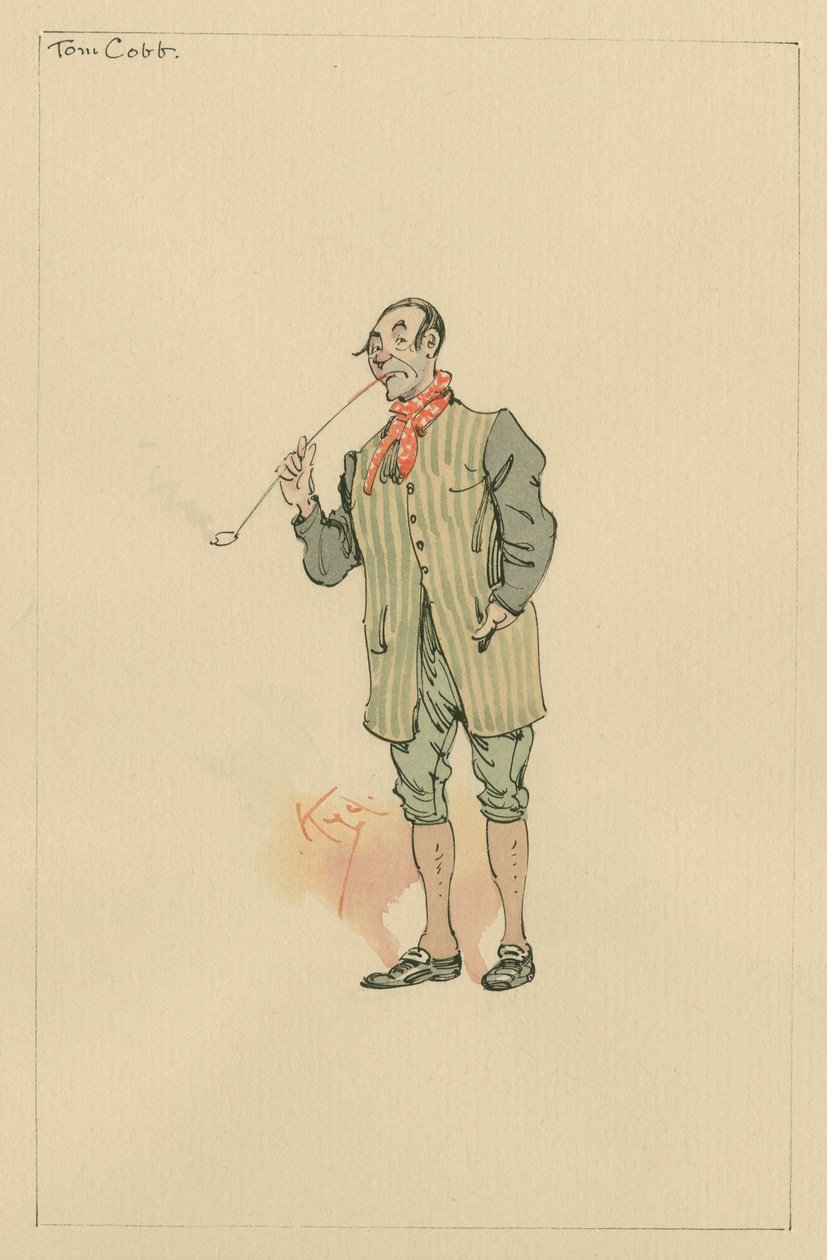 Tom Cobb, ok. 1920 (pióro i atrament z toaletą na papierze) autorstwa Joseph Clayton Clarke