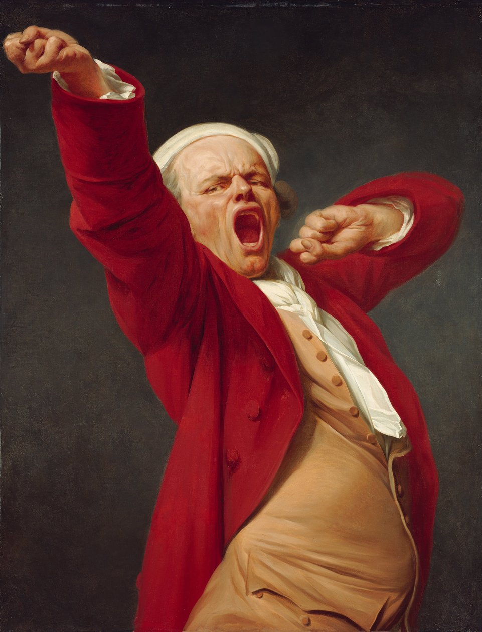 Autoportret, ziewanie autorstwa Joseph Ducreux