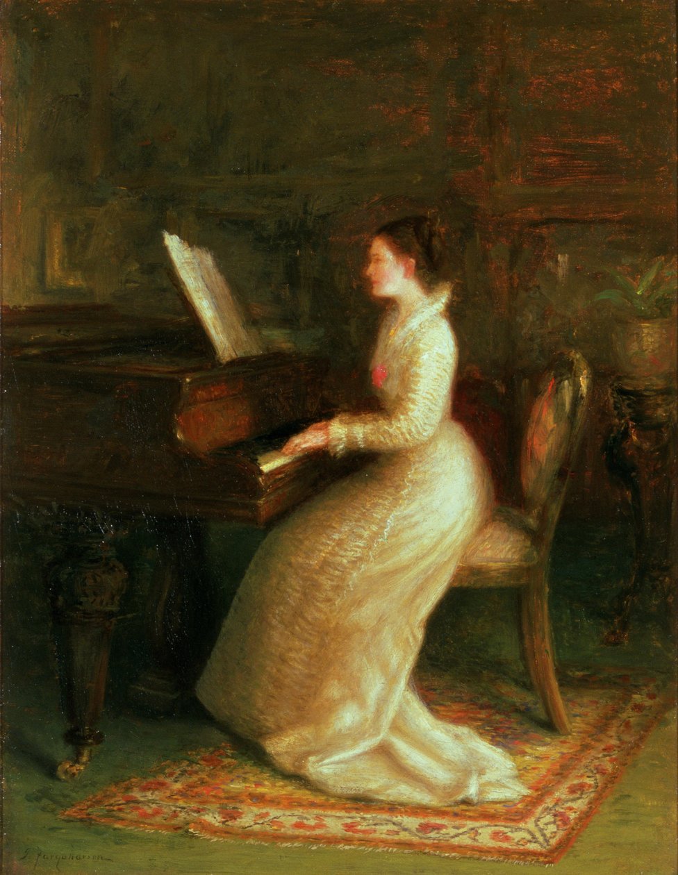 Dama przy fortepianie autorstwa Joseph Farquharson
