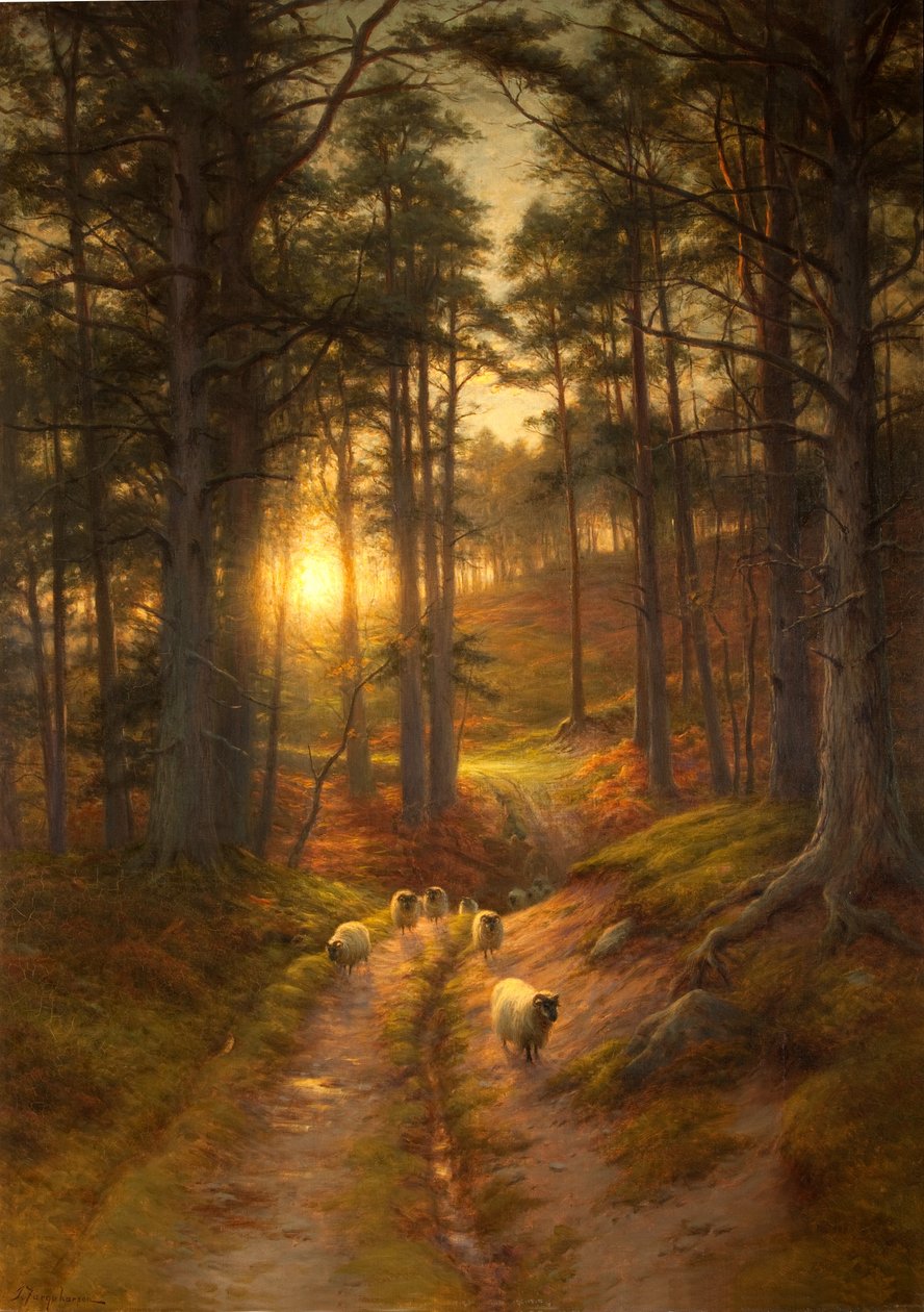 Słońce szybko tonie na Zachodzie autorstwa Joseph Farquharson