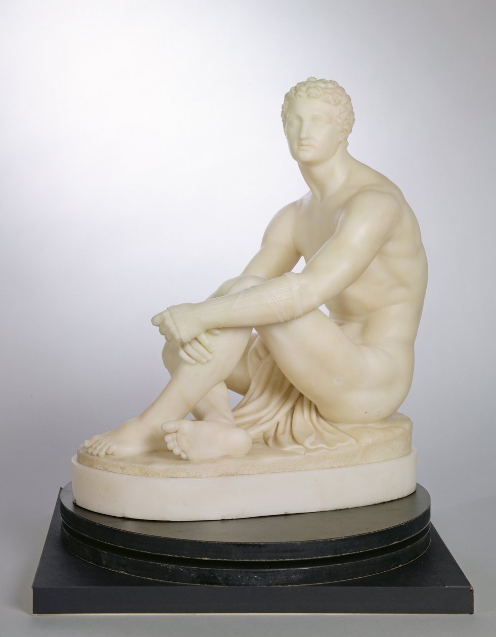 Grecki bokser czekający na swoją kolej, c.1838 (marmur) autorstwa Joseph Gott