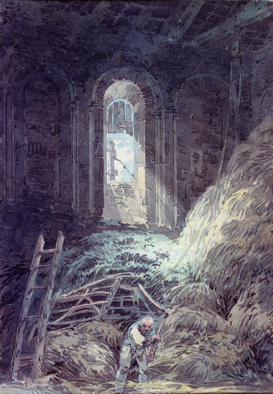 A Barn, Interior of the Ruined Refectory of St. Martin