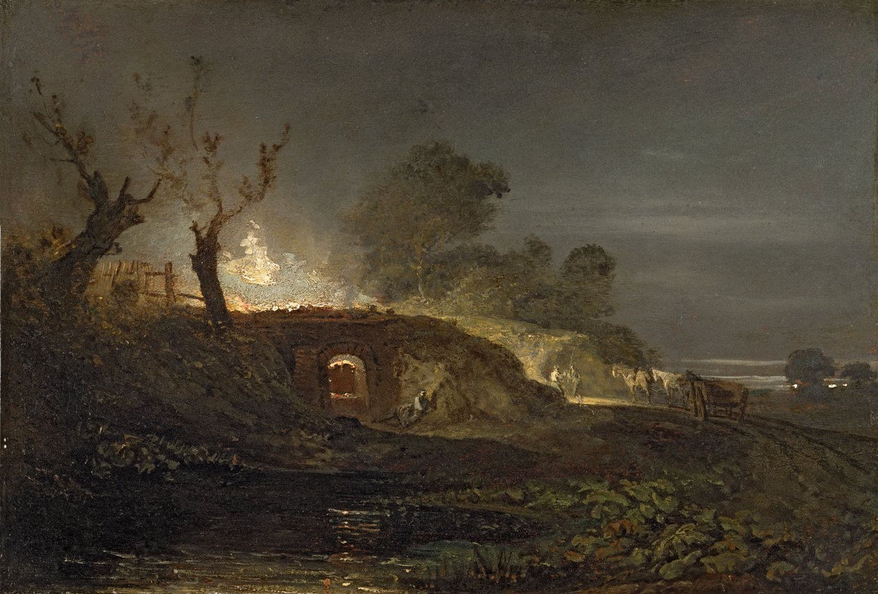 Wapiennik w Coalbrookdale, c.1797 autorstwa Joseph Mallord William Turner