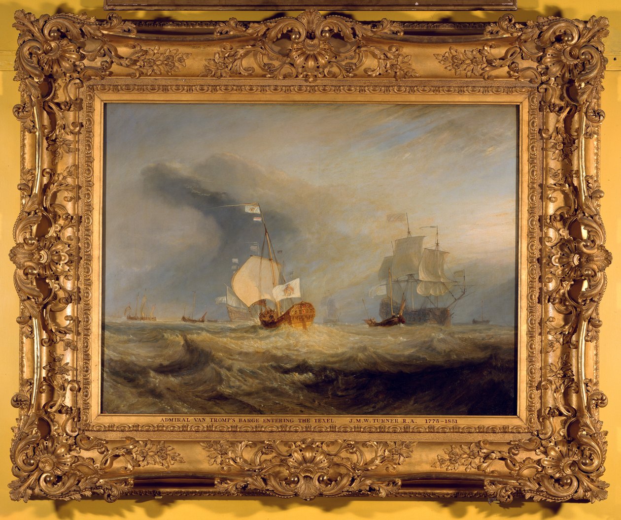 Barka admirała Van Trompa przy wejściu do Texel, 1645, 1831 autorstwa Joseph Mallord William Turner