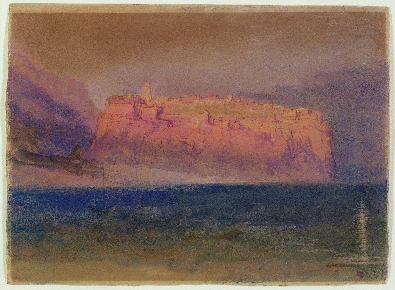 Korsyka, (Monako) ok. 1830-35 (toaleta na brązowym papierze) autorstwa Joseph Mallord William Turner