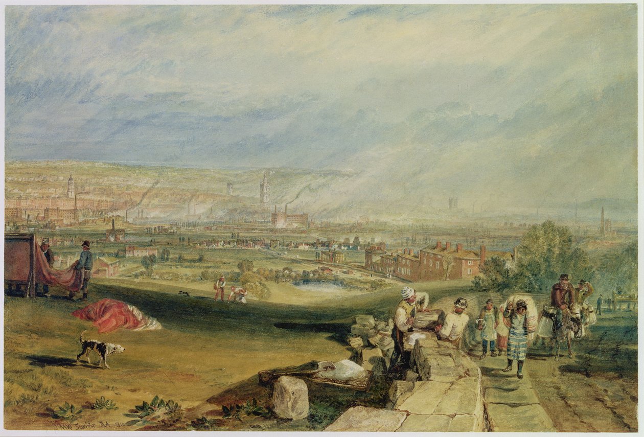 Leeds (wc na papierze tkanym) autorstwa Joseph Mallord William Turner