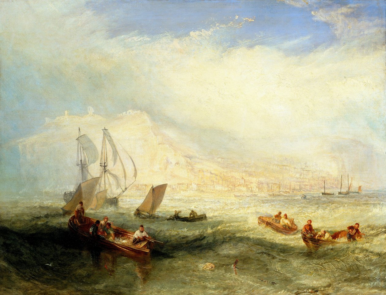 Wędkarstwo wędkarskie, poza Hastings autorstwa Joseph Mallord William Turner