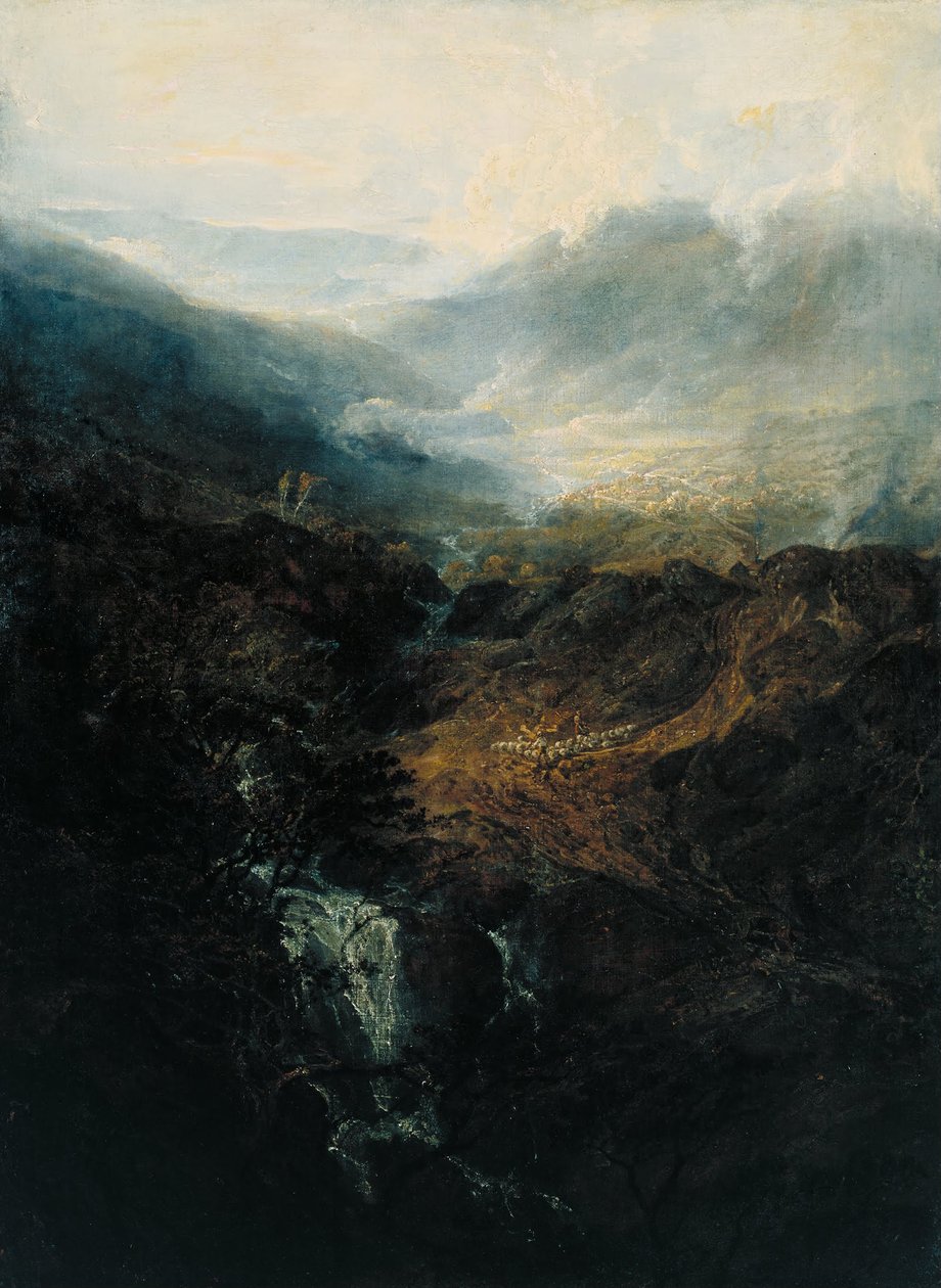 Poranek wśród Coniston Fells, Cumberland autorstwa Joseph Mallord William Turner