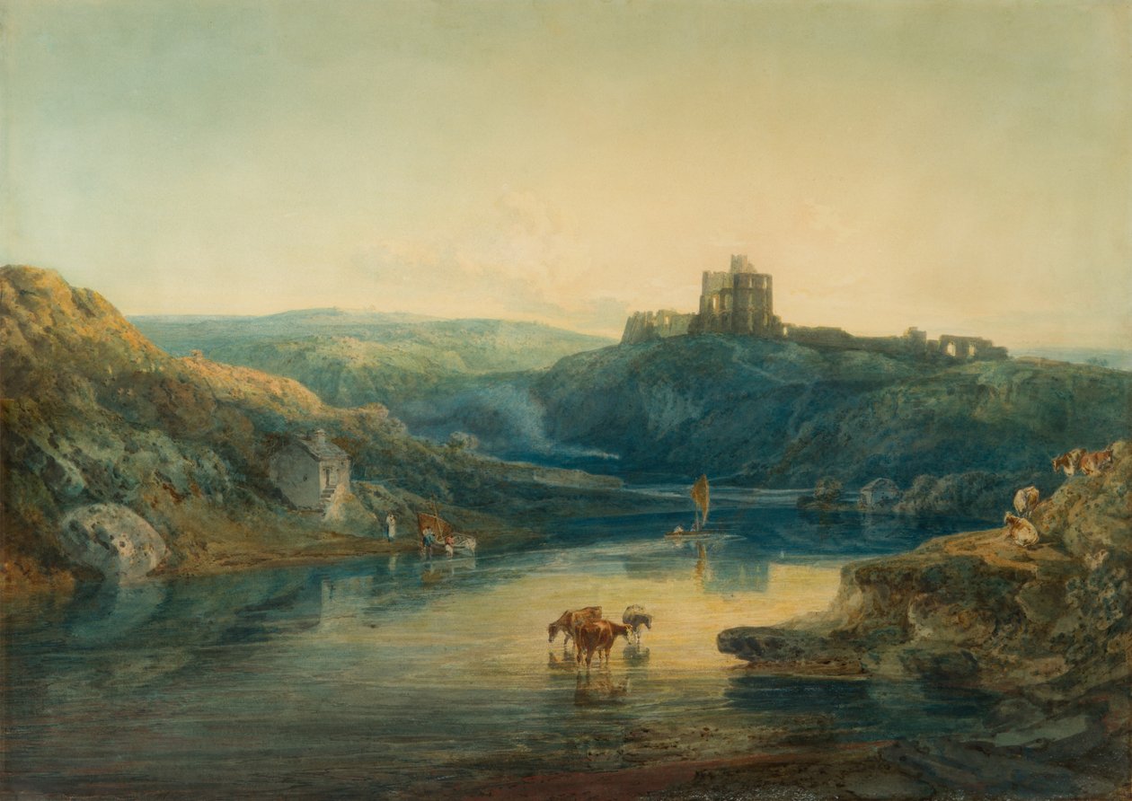 Zamek Norham: Poranek lata, 1798 (ołówek, wc i kolor nadwozia na papierze) autorstwa Joseph Mallord William Turner