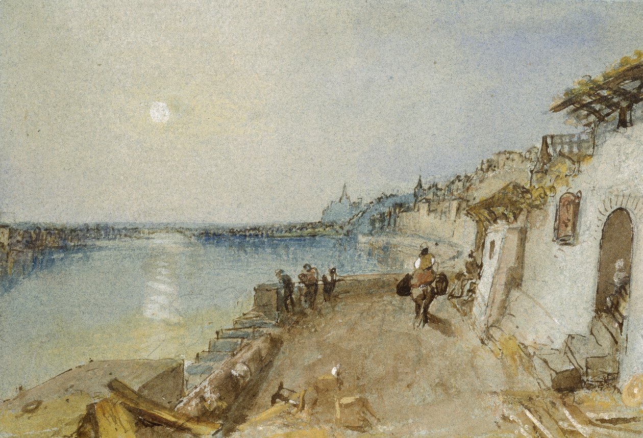 Rietz, niedaleko Saumur, ok. 1930 r. 1830 (akwarela i bodycolor na graficie z długopisem i brązowym tuszem) autorstwa Joseph Mallord William Turner