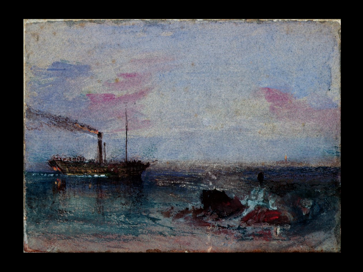Krajobraz morski z łódką autorstwa Joseph Mallord William Turner
