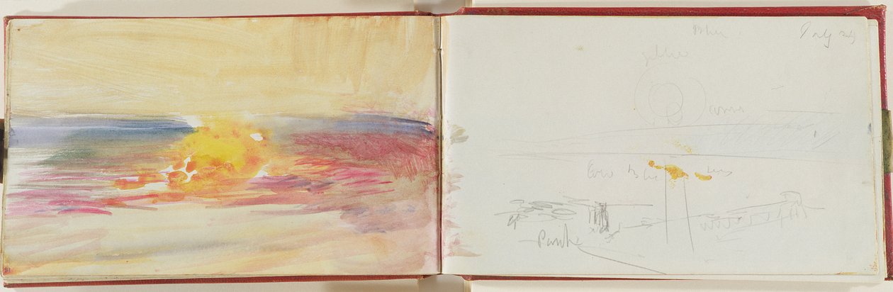 Kanał, ok. 1845 (grafit i wc na papierze) autorstwa Joseph Mallord William Turner