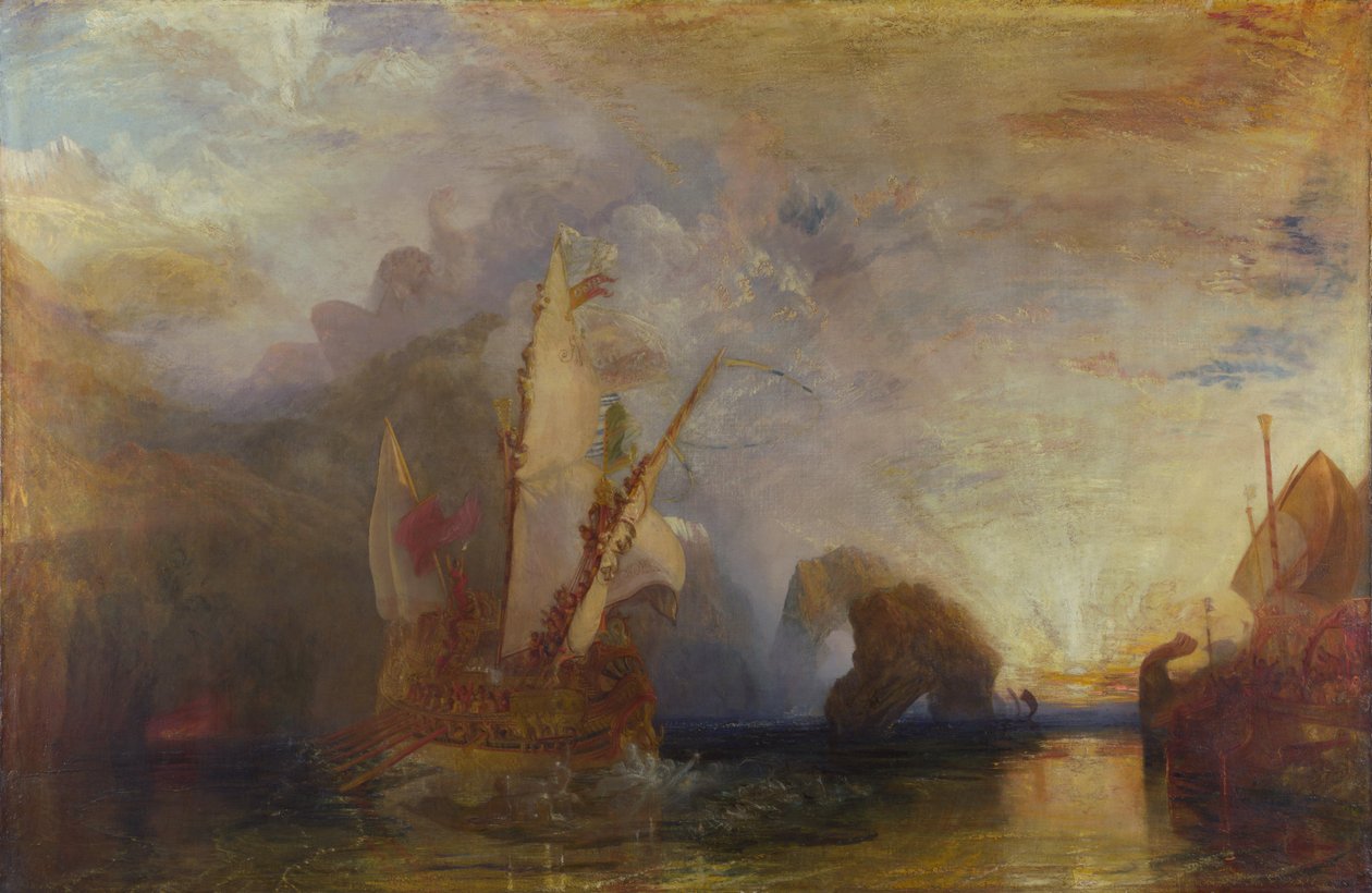 Ulisses szydzący z Polifema autorstwa Joseph Mallord William Turner